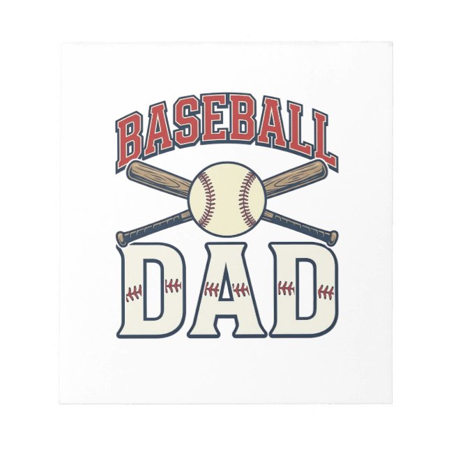 Baseball Dad Vintage Engraving Shirt Design_1 Notepad (Front)