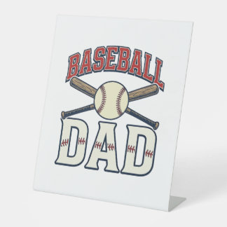 Baseball Dad Vintage Engraving Shirt Design_1 Pedestal Sign