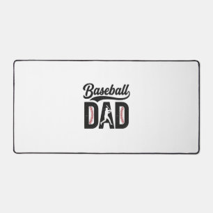 Baseball Dad Vintage Engraving T-Shirt Design_1 Desk Mat