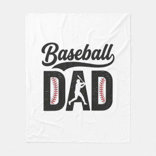 Baseball Dad Vintage Engraving T-Shirt Design_1 Fleece Blanket