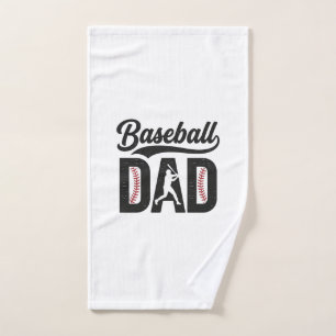 Baseball Dad Vintage Engraving T-Shirt Design_1 Hand Towel