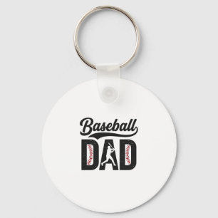 Baseball Dad Vintage Engraving T-Shirt Design_1 Key Ring
