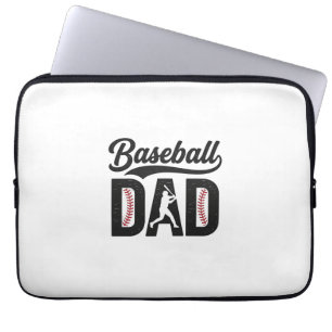 Baseball Dad Vintage Engraving T-Shirt Design_1 Laptop Sleeve