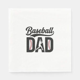 Baseball Dad Vintage Engraving T-Shirt Design_1 Napkin