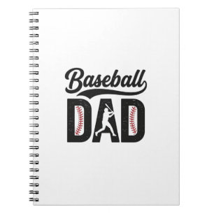 Baseball Dad Vintage Engraving T-Shirt Design_1 Notebook