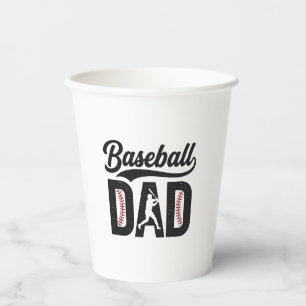 Baseball Dad Vintage Engraving T-Shirt Design_1 Paper Cups