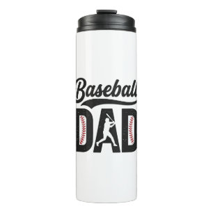 Baseball Dad Vintage Engraving T-Shirt Design_1 Thermal Tumbler