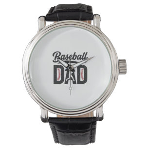 Baseball Dad Vintage Engraving T-Shirt Design_1 Watch