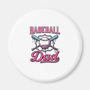 Baseball Dad Vintage Engraving T-Shirt Design (2)_ Magnet