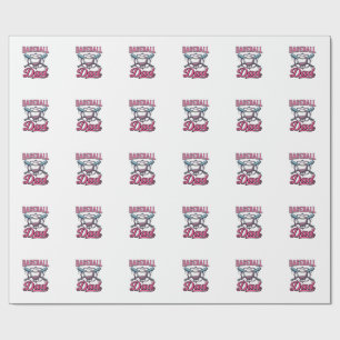 Baseball Dad Vintage Engraving T-Shirt Design (2)_ Wrapping Paper