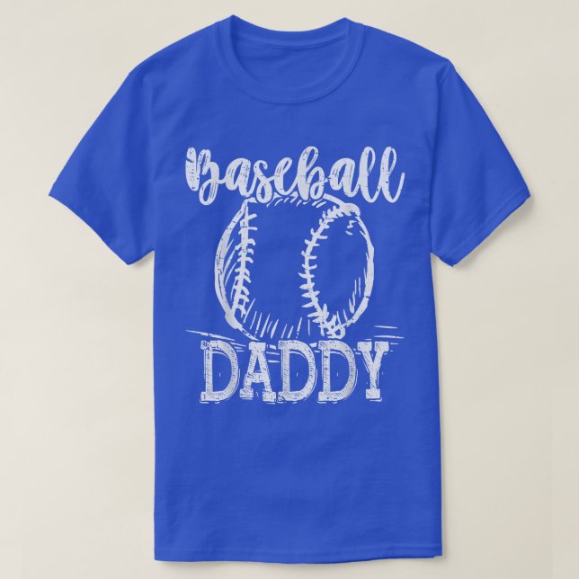 Baseball Daddy Love Baseball Funny  T-Shirt (Design Front)