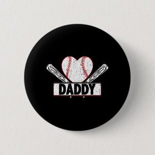 Baseball Daddy Matching Family Softball Baseball L 6 Cm Round Badge