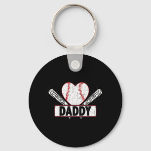 Baseball Daddy Matching Family Softball Baseball L Key Ring