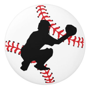 Baseball Design Drawer Pull, Cabinet Knob