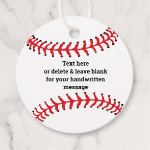 Baseball Design Favour Card Tags