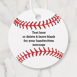 Baseball Design Favour Card Tags