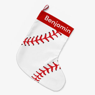 Baseball Design Large Christmas Stocking