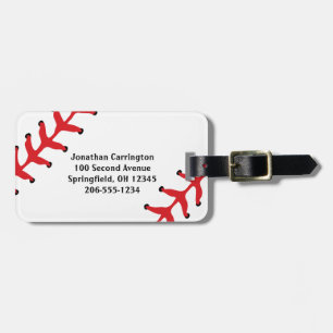 Baseball Design Luggage Tags