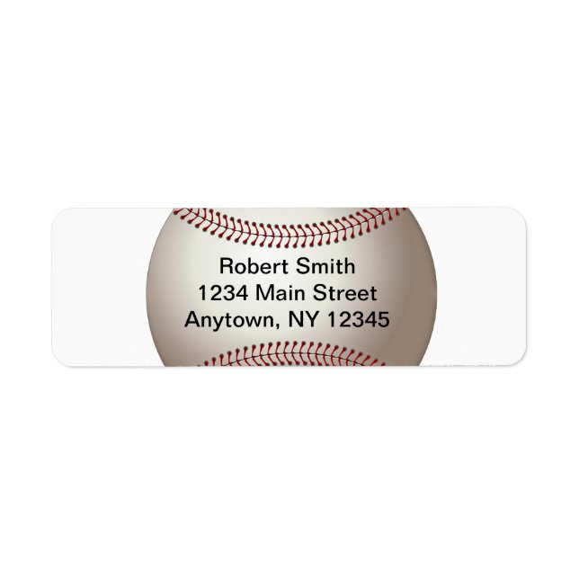 Baseball Design Return Address Labels (Front)