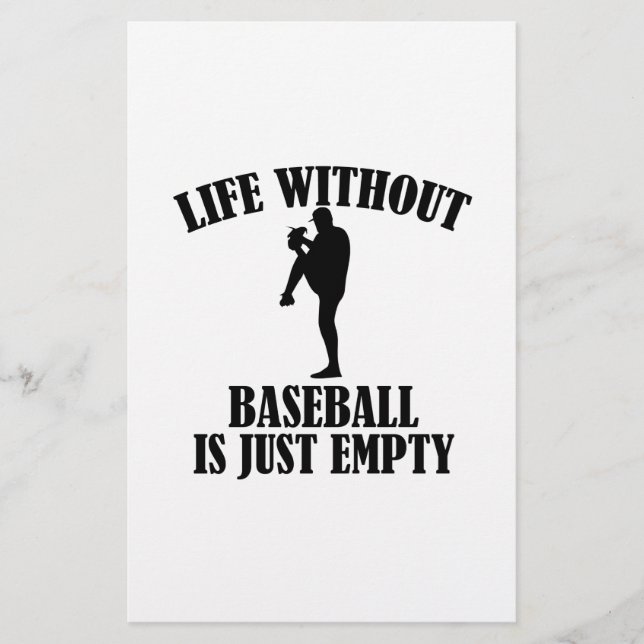 baseball design stationery (Front)