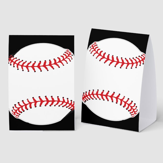 Baseball Design Tent Paper Table Sign (Front/Back)