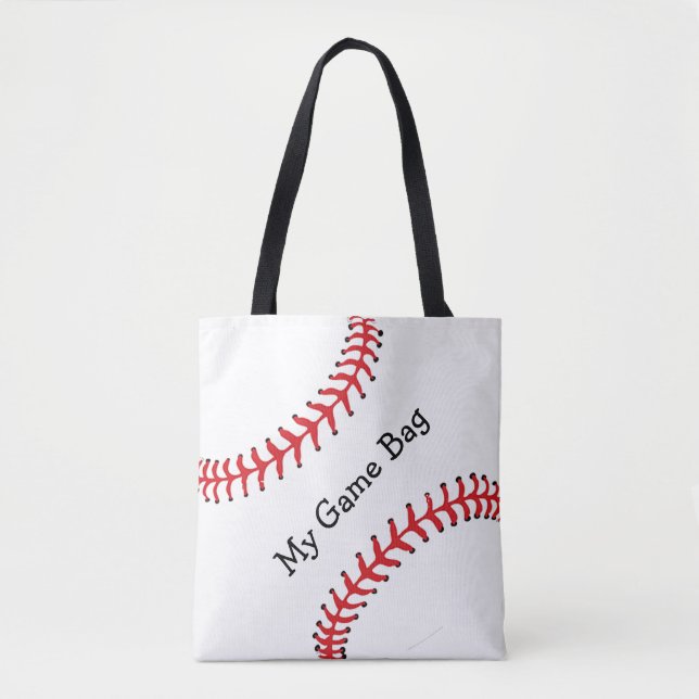 Baseball Design Tote Bag (Front)