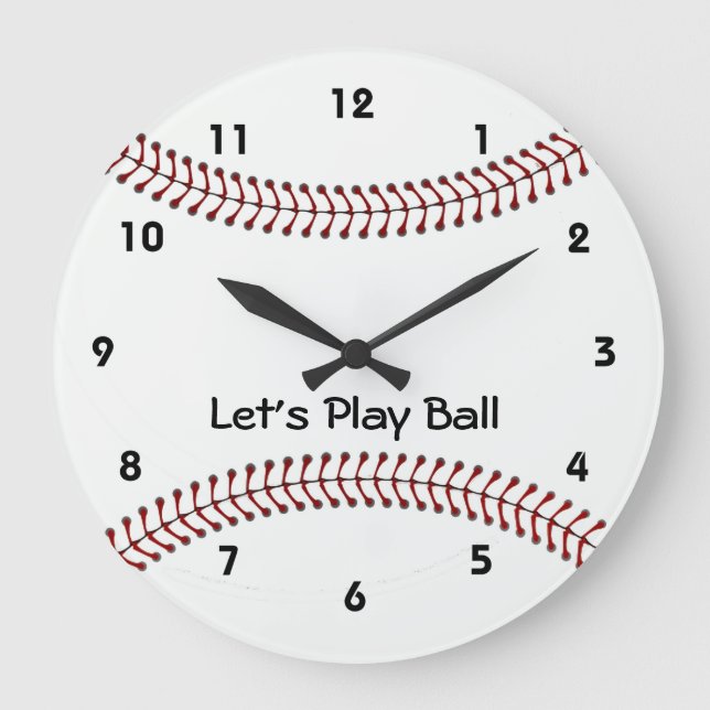 Baseball Design Wall Clock (Front)