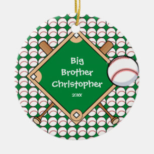 BaseBall Diamond Big Brother Christmas Ornament