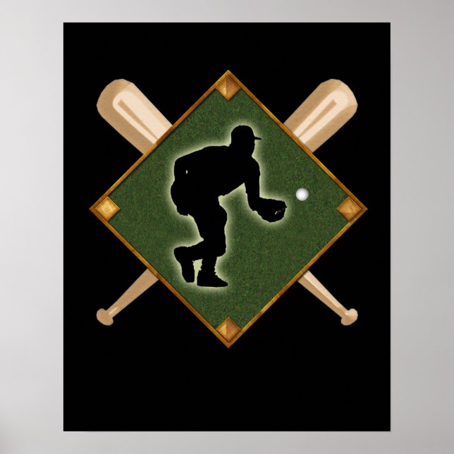 Baseball Diamond Fielding 1 Poster (Front)