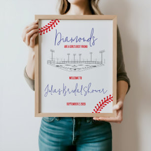 Baseball Diamond, Girl's Best Friend Welcome Sign