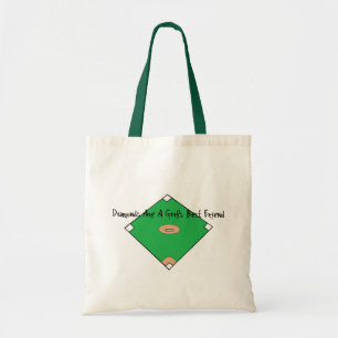 Baseball Diamonds Are A Girls Best Friends Tote Bag