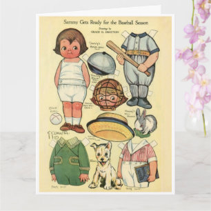 Baseball ⚾ Dolly Dingle Reproduction Paper Doll Card