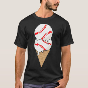 BASEBALL Double Scoop Ice Cream Cone T  T-Shirt
