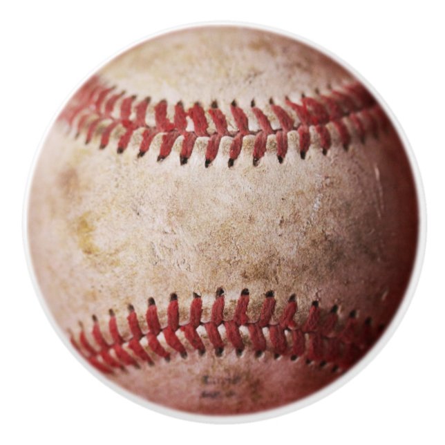 Baseball Drawer Pull Baseball knob Kids Decor (Front)