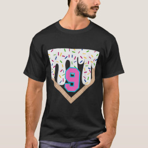 Baseball Drip 9th Birthday Home Plate Boys Youth 9 T-Shirt