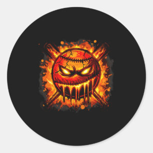 Baseball Drip Angry Lava Slime Ball Graphic Classic Round Sticker