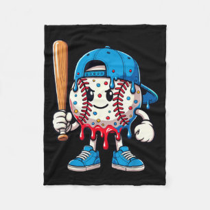 Baseball Drip Baseball Life Style 101 Apparel Yout Fleece Blanket