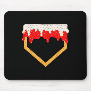Baseball Drip Boys Home Plate Ice Cream Sprinkles  Mouse Pad