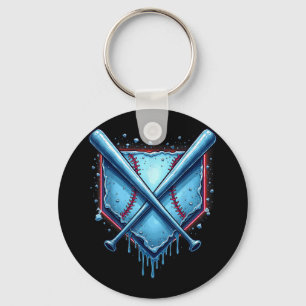 Baseball Drip Boys Home Plate Ice Respect The Drip Key Ring