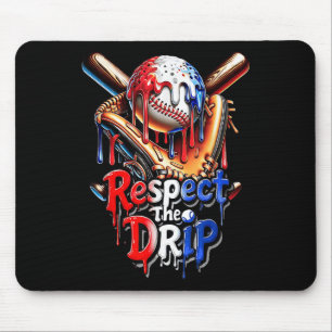 Baseball Drip Boys Home Plate Respect The Drip 4th Mouse Pad
