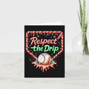 Baseball Drip Boys Ice Cream Christmas Youth Respe Card