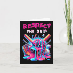 Baseball Drip Boys Ice Cream Drip Youth Respect Th Card