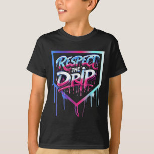 Baseball Drip Boys Ice Cream Drip Youth Respect Th T-Shirt