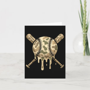Baseball Drip Camo Baseball Bats Boys Sports Cool  Card