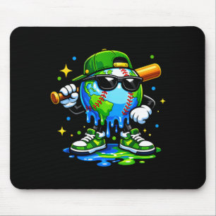 Baseball drip earth day ice cream sport youth boy mouse pad