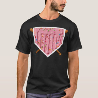 Baseball Drip For Boys Home Plate Drip T-Shirt