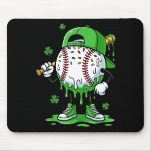 Baseball Drip For Boys Ice Cream Drip Baseball Pla Mouse Pad