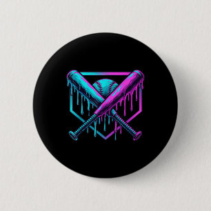 Baseball Drip For Boys Ice Cream Drip Youth Boys B 6 Cm Round Badge