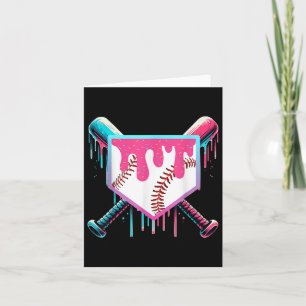 Baseball Drip For Boys Ice Cream Drip Youth Boys B Card