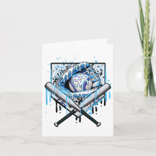 Baseball Drip For Boys Ice Cream Drip Youth Boys B Card
